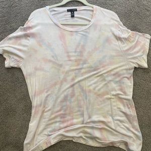 Bloomingdales aqua tie dye shirt sleeve shirt size L very soft material